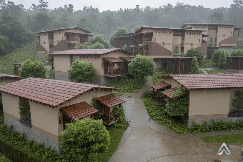 Conjunto de cabañas del Hotel El Encanto de la Cañada en Mazamitla